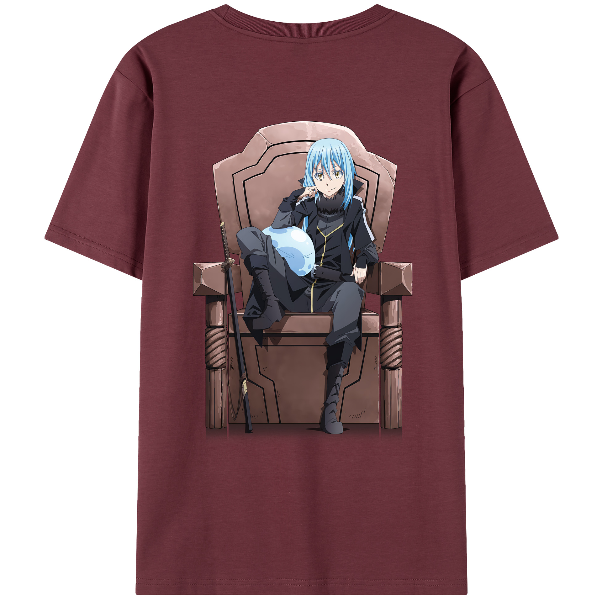 （画像用） 転スラ Regarding Reincarnated to Slime 綿100％半袖Tシャツ（背面プリント）